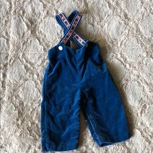Vintage velvet overalls